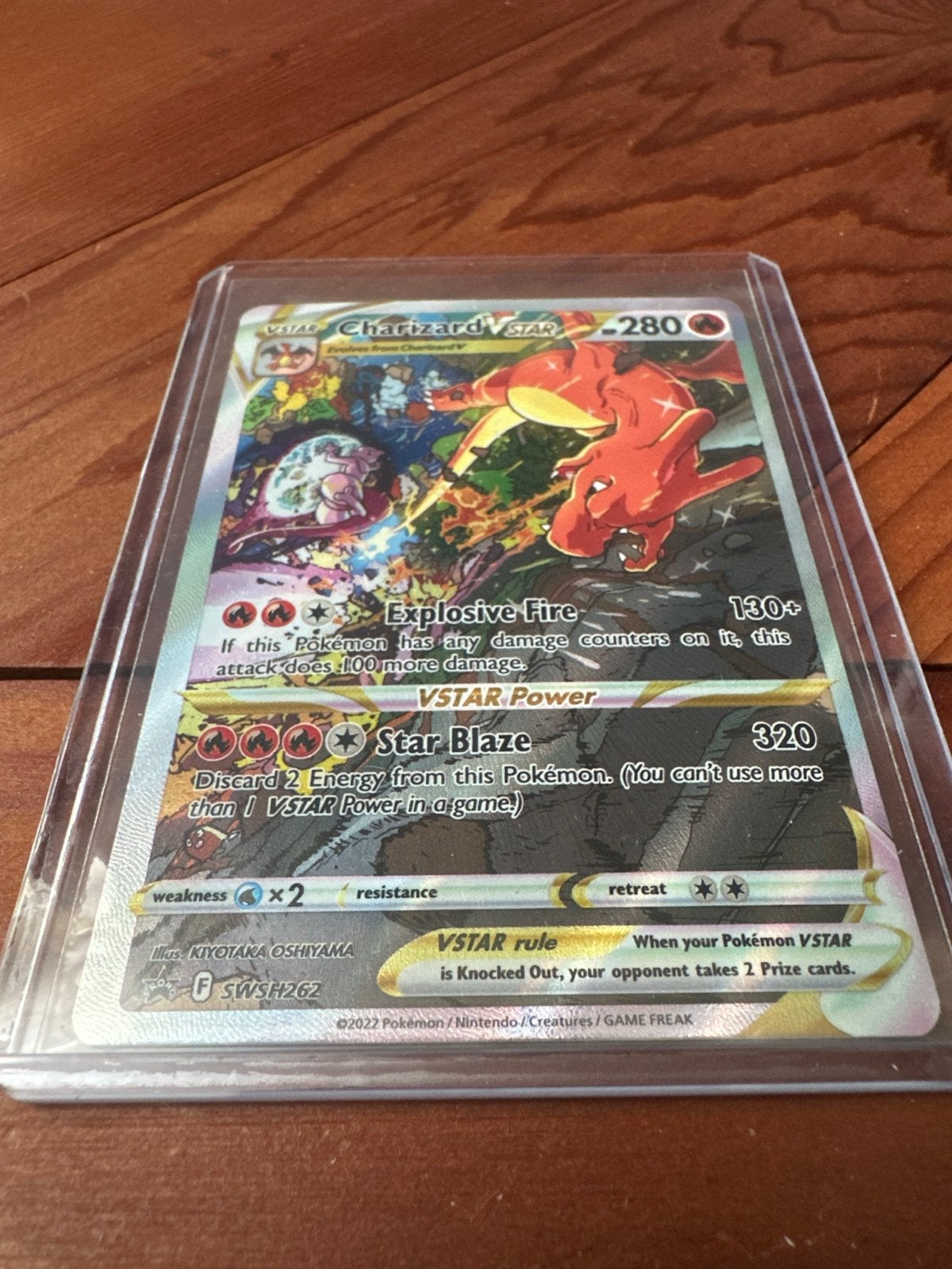 Charizard VSTAR SWSH262 Pokémon Kaart - Near Mint, Ophalen of Verzenden, Zo goed als nieuw, Losse kaart