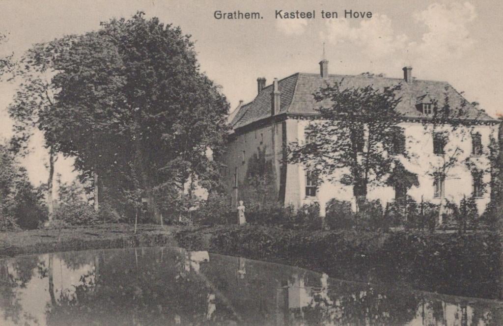 GRATHEM - CA 1920 - Kasteel ten Hove, Verzamelen, Ansichtkaarten | Nederland, Verzenden, Voor 1920, Ongelopen, Limburg