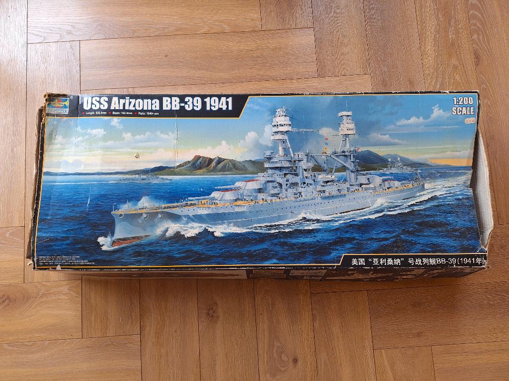 1:200 1/200 Trumpeter Arizona BB-39 1941, Hobby en Vrije tijd, Modelbouw | Boten en Schepen, Ophalen of Verzenden, Zo goed als nieuw