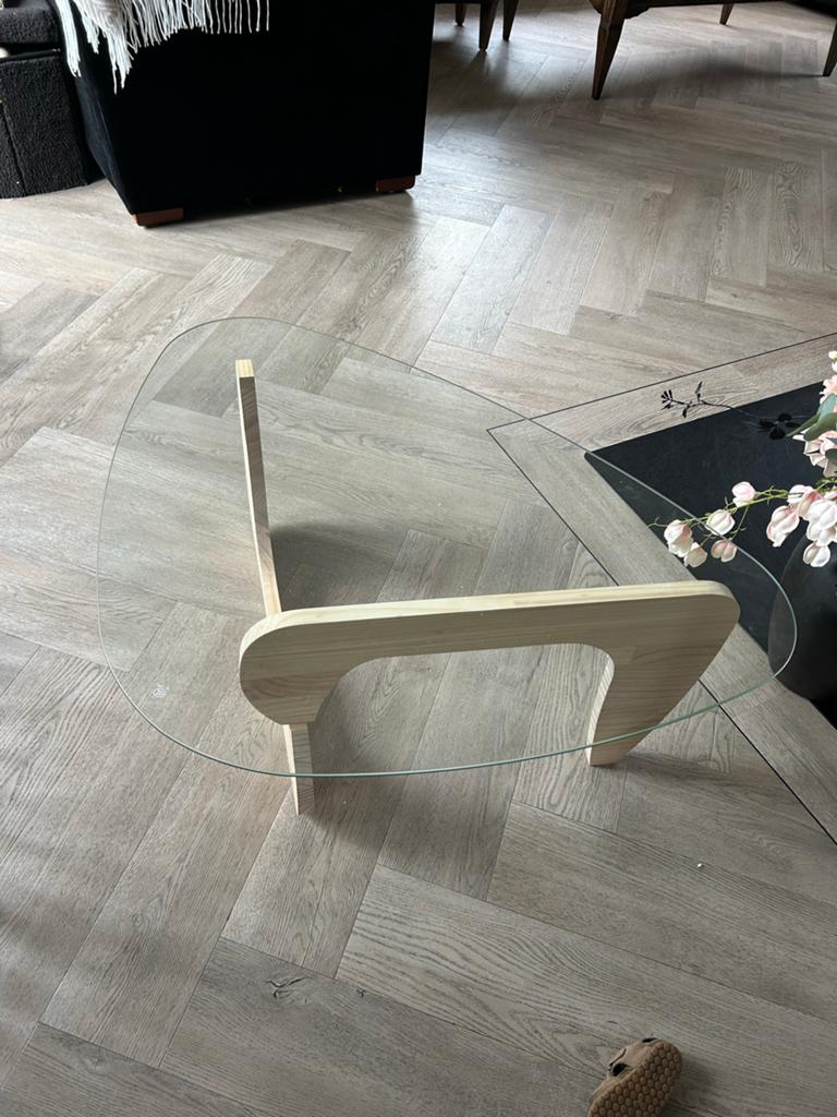 Salontafel met glazen blad - Nieuw in doos, Ophalen, Nieuw, 50 tot 100 cm, Glas