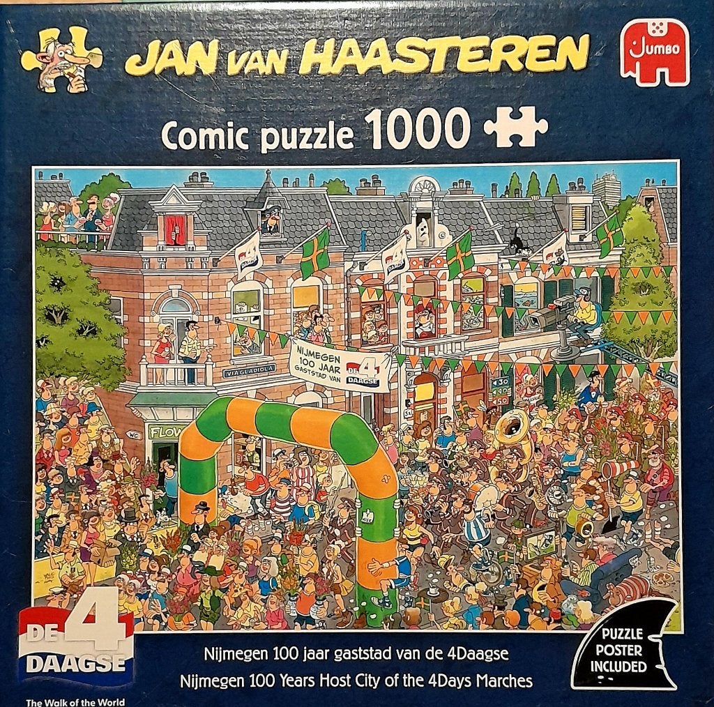 Puzzels van Haasteren Nijmegen 100 gaststad en Vogelkijkdag, Ophalen of Verzenden, 500 t/m 1500 stukjes, Zo goed als nieuw, Legpuzzel