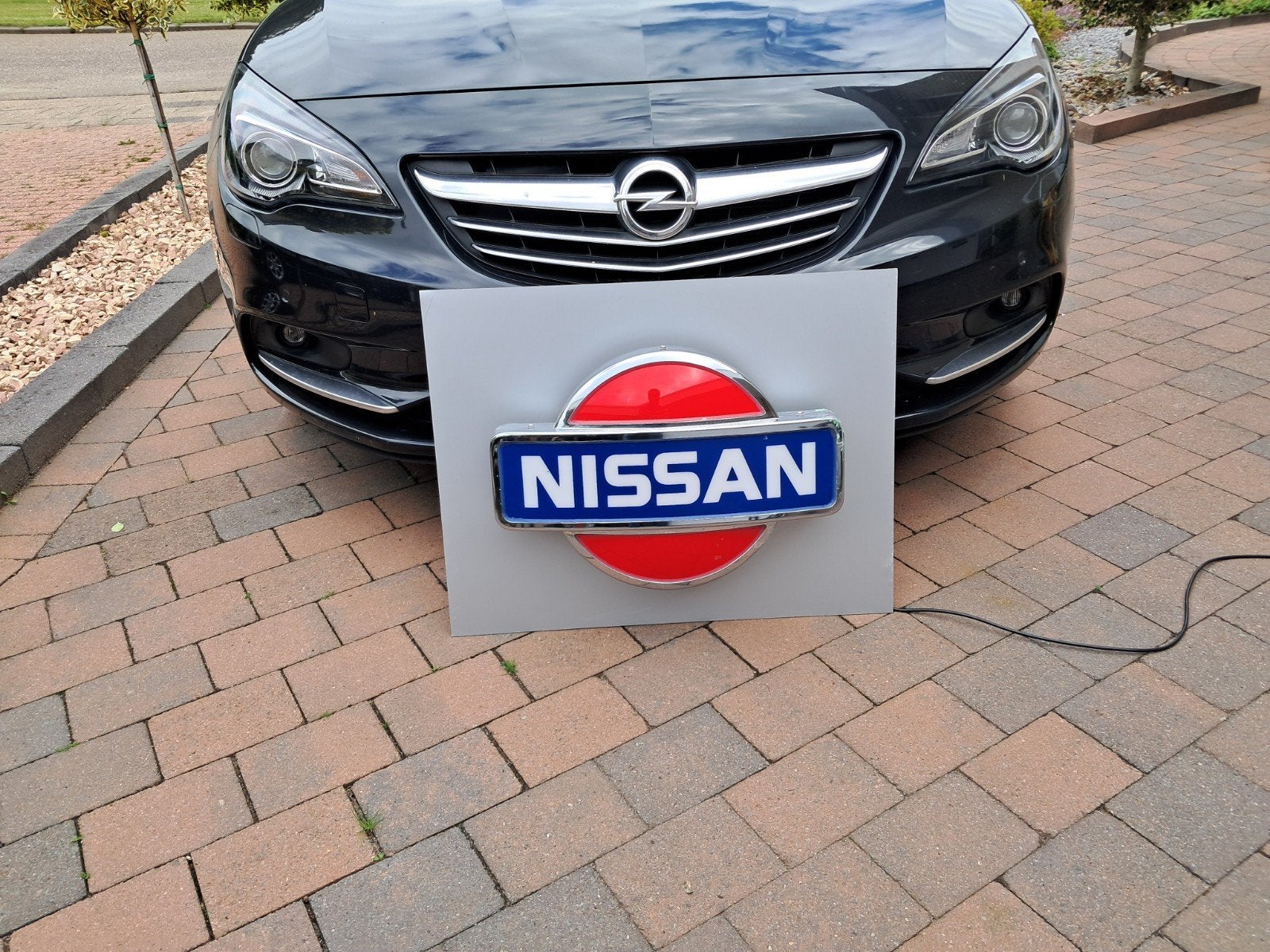 Originele Nissan/Datsun Dealer lichtbak/reclame 75 / 60 cm., Ophalen, Eu, Gebruikt, Eu