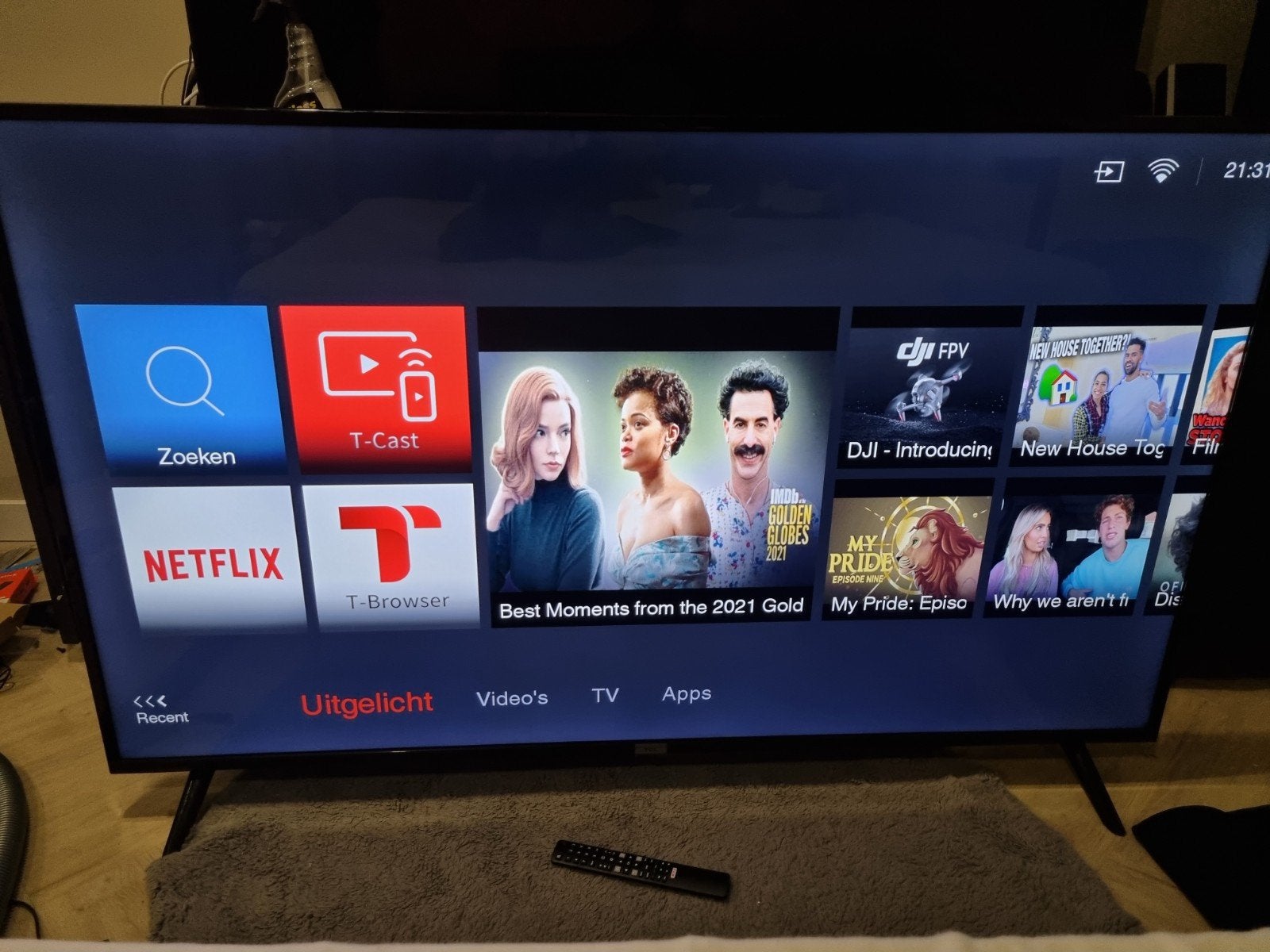 TCL 65 inch smart tv 65DP600, LED, Zo goed als nieuw, 100 Hz, 100 cm of meer