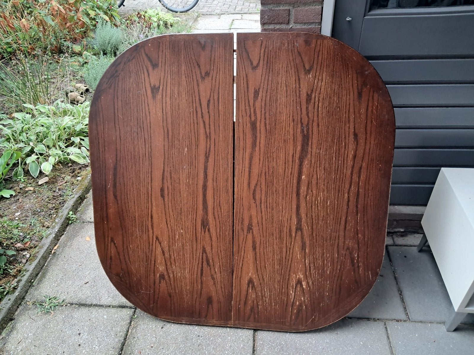 Vintage inklapbare tafel - donker hout, Ophalen