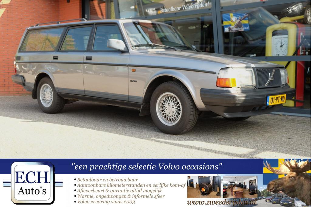 Volvo 240 2.0i Super Polar Estate APK t/m april 2028!, Auto's, Oldtimers, Achterwielaandrijving, Met garantie (alle), Leder, Handgeschakeld