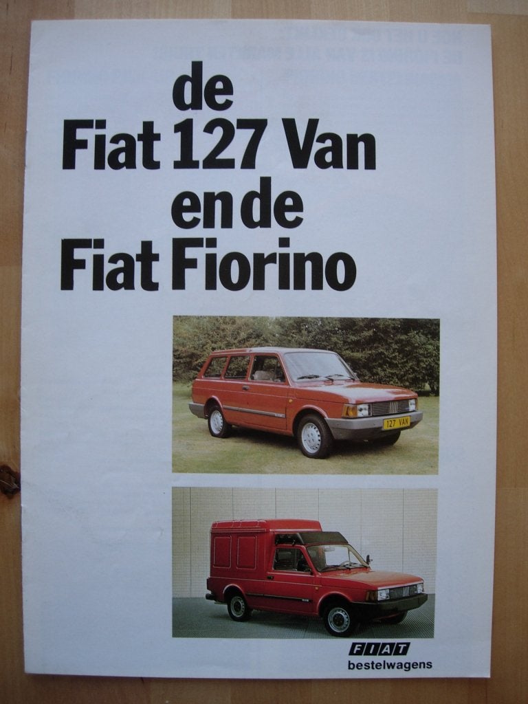 Fiat 127 Van & Fiorino Brochure 1984 – Bestelwagen Pick-Up, Ophalen of Verzenden, Zo goed als nieuw, Overige merken, Fiat