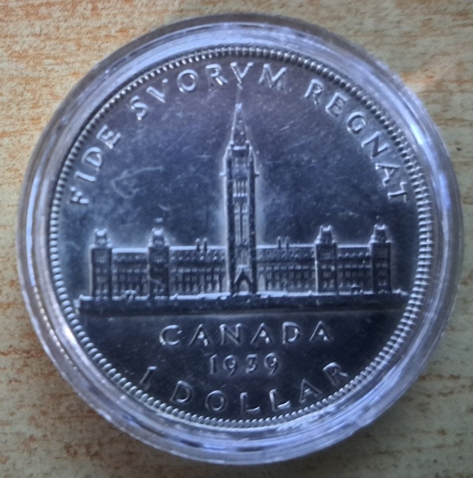 Canada, 1 Dollar 1939 - zilver, Postzegels en Munten, Munten | Amerika, Losse munt, Noord-Amerika, Zilver, Ophalen of Verzenden