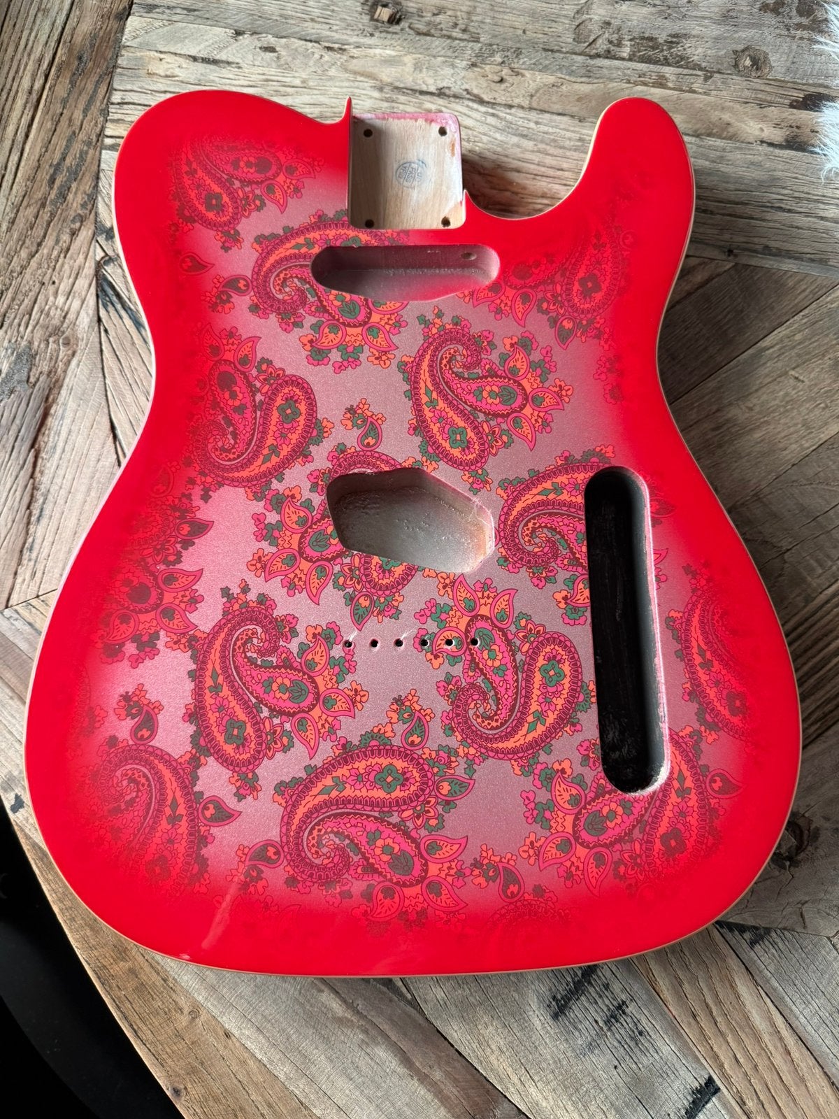 Telecaster Paisly Red body flower power zeer mooi” new, Verzenden, Geen, Geen, Jpsg