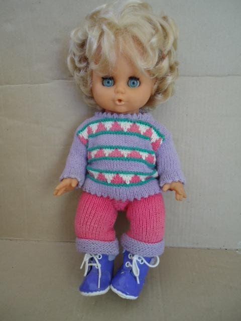 Mooie vintage pop, blond kort haar, blauwe slaapogen (ad 16), Ophalen of Verzenden, Gebruikt, Babypop