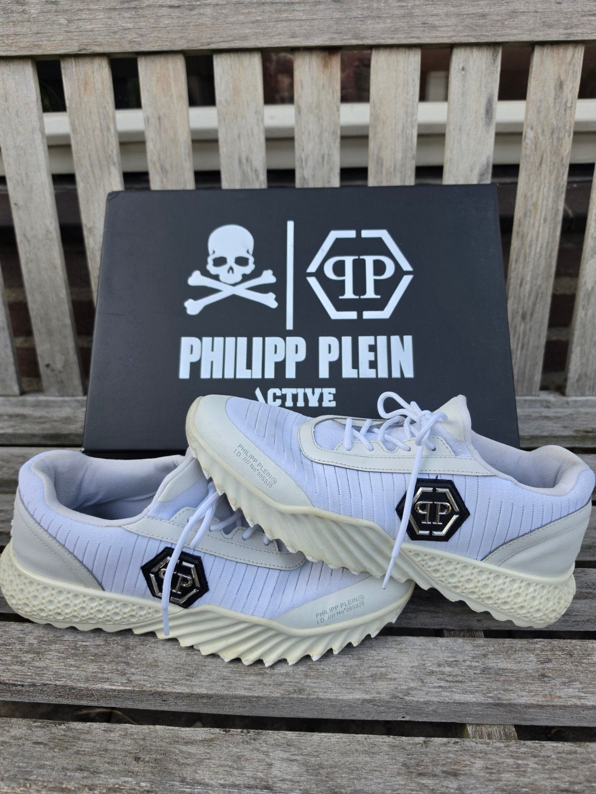 philipp plein sneaker hexagon runner maat 43 white, Ophalen of Verzenden, Wit