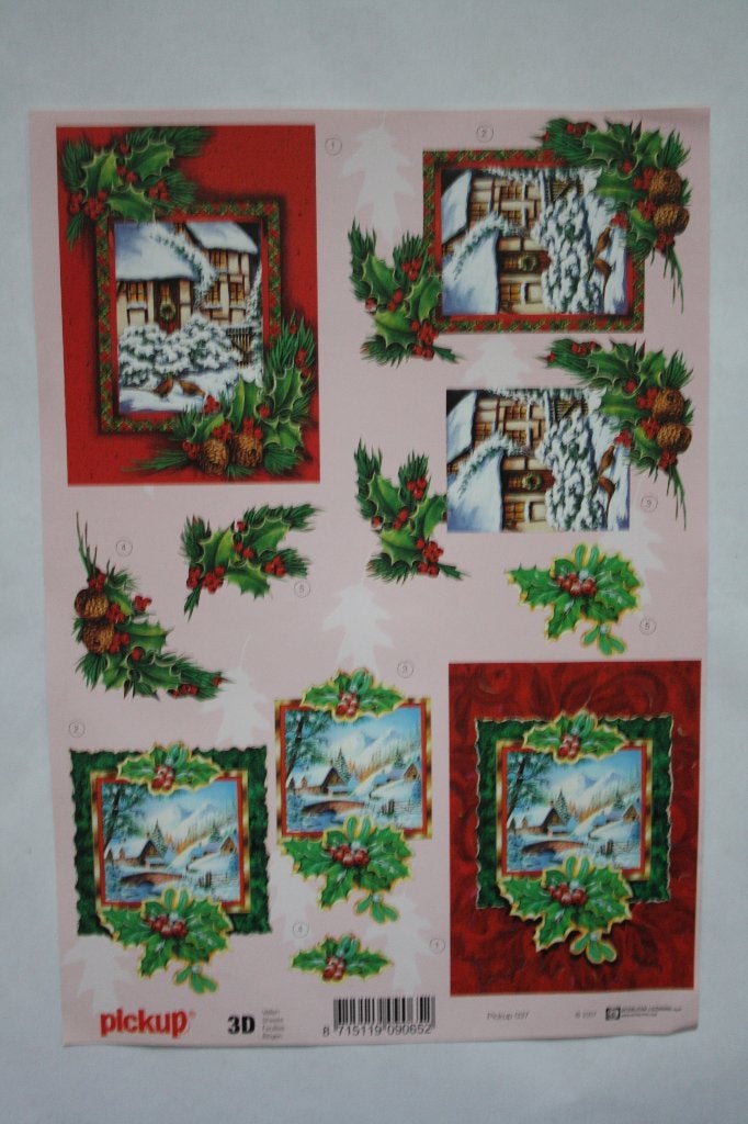 Knipvel 3D etappeknipwerk kerst 9172, Ophalen of Verzenden, Nieuw, Kerst, Knipvel