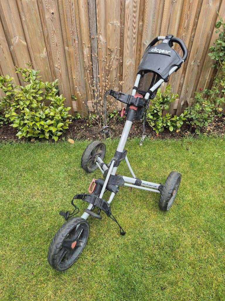 CLICGEAR 3.5+ golftrolley 3 wiel €89,-, Ophalen of Verzenden, Gebruikt, Golfkar