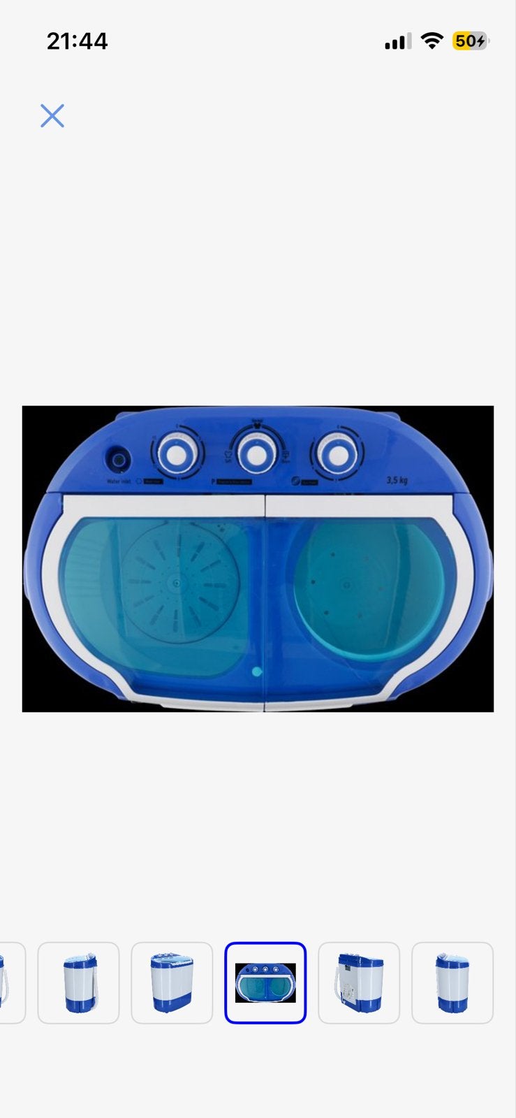 Compacte Mini Wasmachine met Centrifuge - 3.5 kg, Ophalen, Minder dan 1200 toeren, Minder dan 85 cm, Minder dan 4 kg