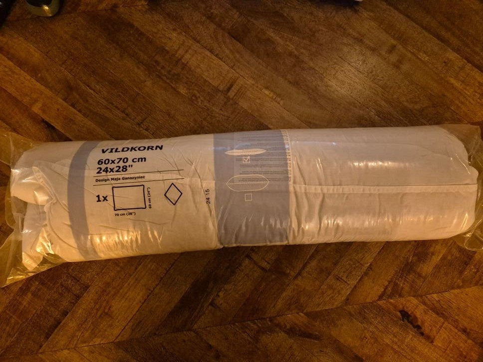 IKEA VILDKORN Hoofdkussen 60x70 cm - Nieuw in verpakking, Eenpersoons, Wit, Nieuw, Ophalen of Verzenden