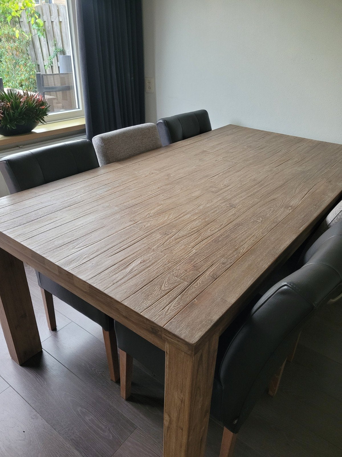 Eettafel met 6 stoelen, Huis en Inrichting, Ophalen, Gebruikt, 4 tot 6 stoelen