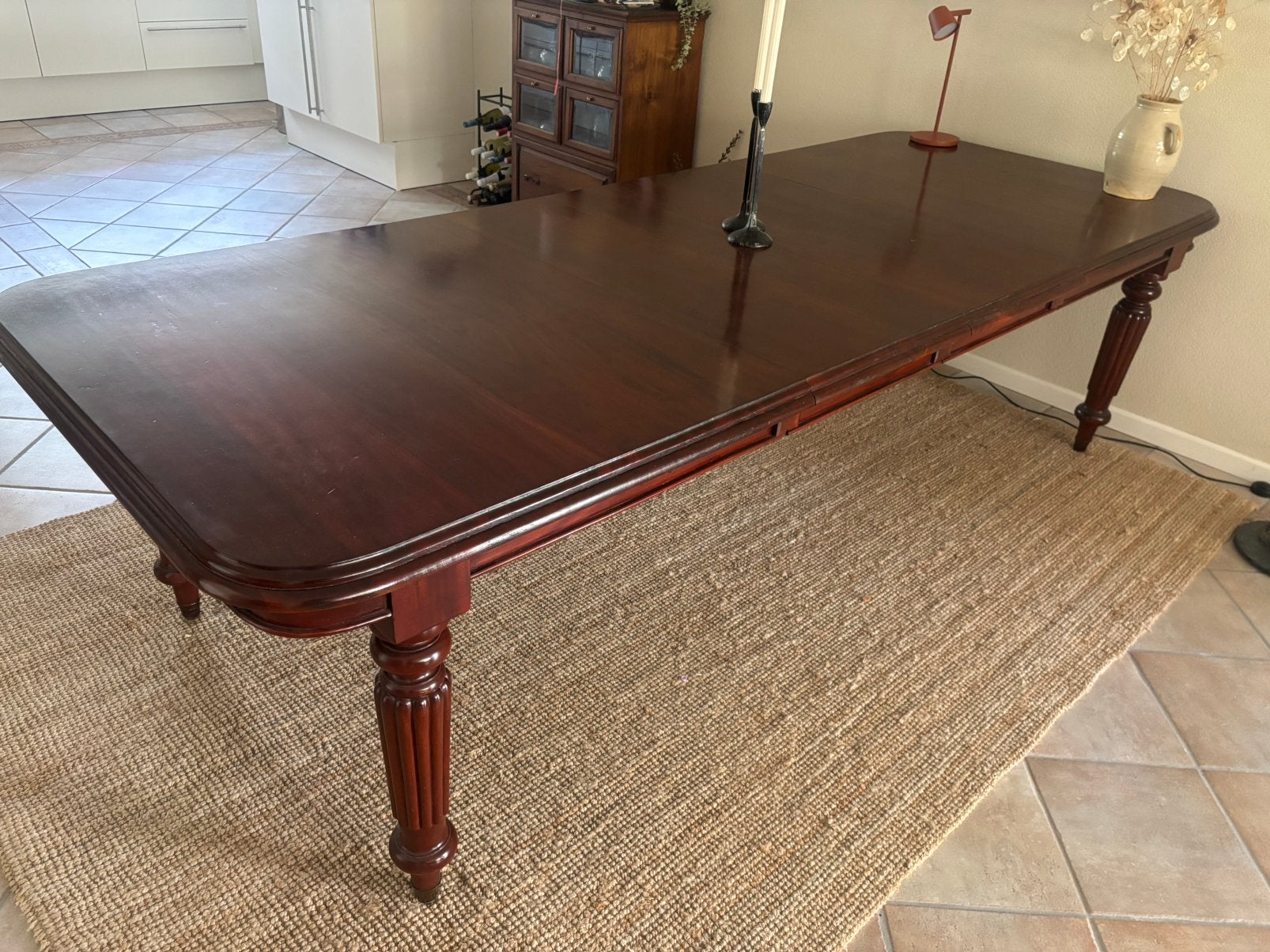 Xxl klassieke tafel Mahonie Coulissetafel - Uitschuifbaar, Antiek en Kunst, Antiek | Meubels | Tafels, Ophalen