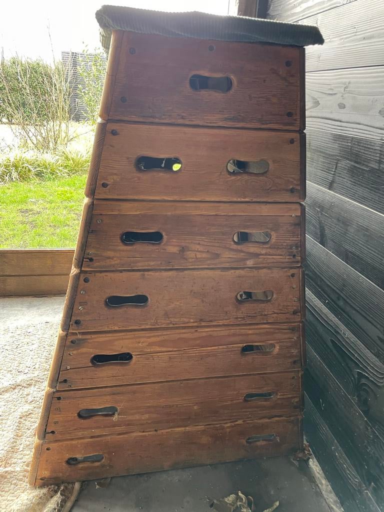 Authentieke houten springkast, Huis en Inrichting, Ophalen, Gebruikt