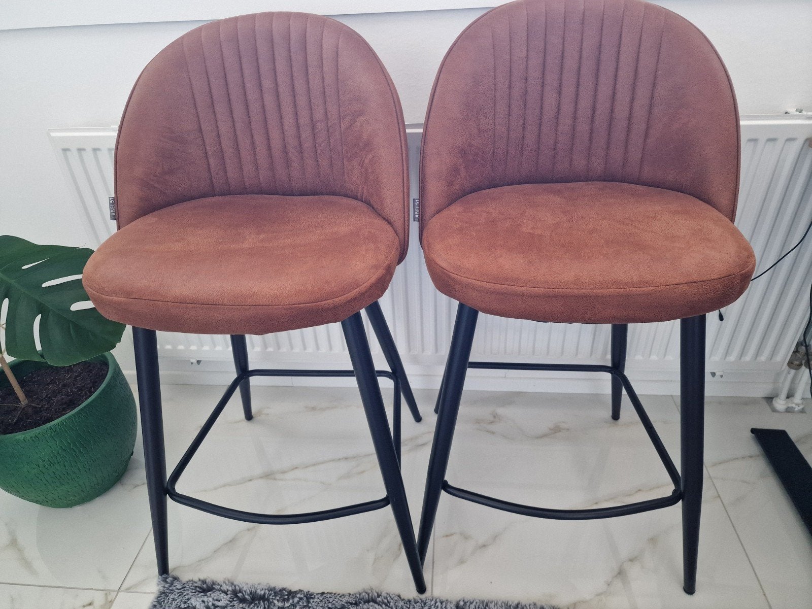 Label 51 Enzo barkruk cognac 4 stuks, 4 krukken, Ophalen, Nieuw, 90 cm of meer