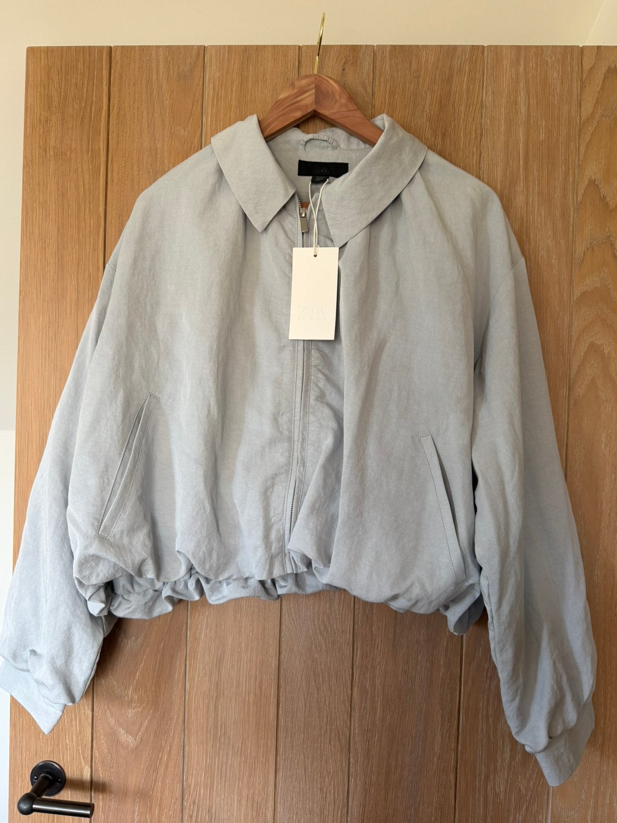 Schiterende Bomberjas Zara maat xl., Verzenden, Nieuw, Maat 46/48 (XL) of groter, Blauw