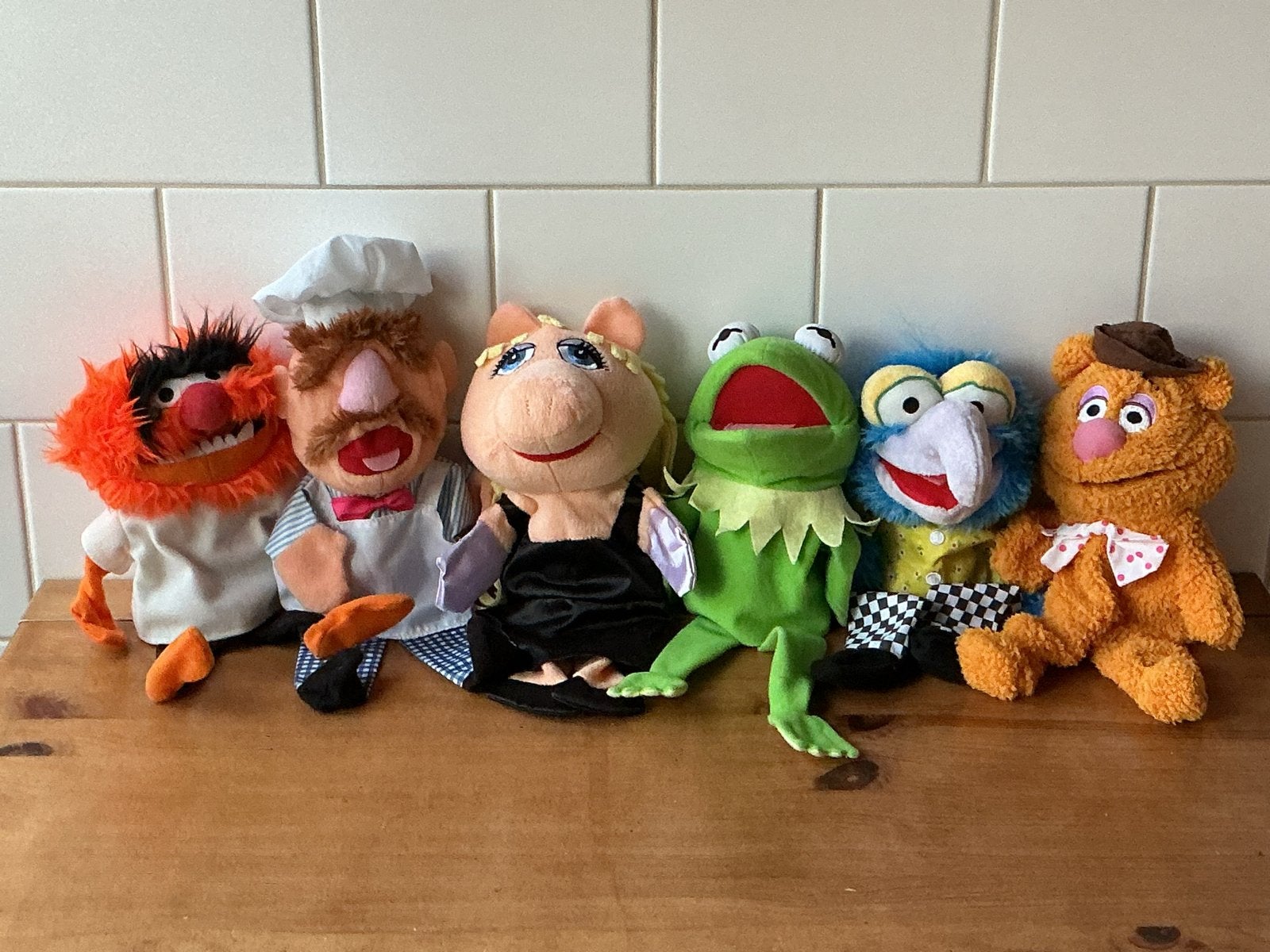 Muppet Show handpoppen set - Kermit, Miss Piggy, Animal, Gon, Overige merken, Overige karakters, Overige typen, Ophalen of Verzenden