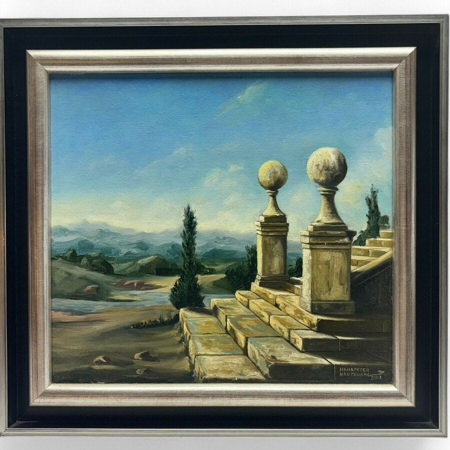 Hans Peter Nagtegaal (1944) - landschap, Nederlandse school, Doek, Gedateerd, Ophalen of Verzenden