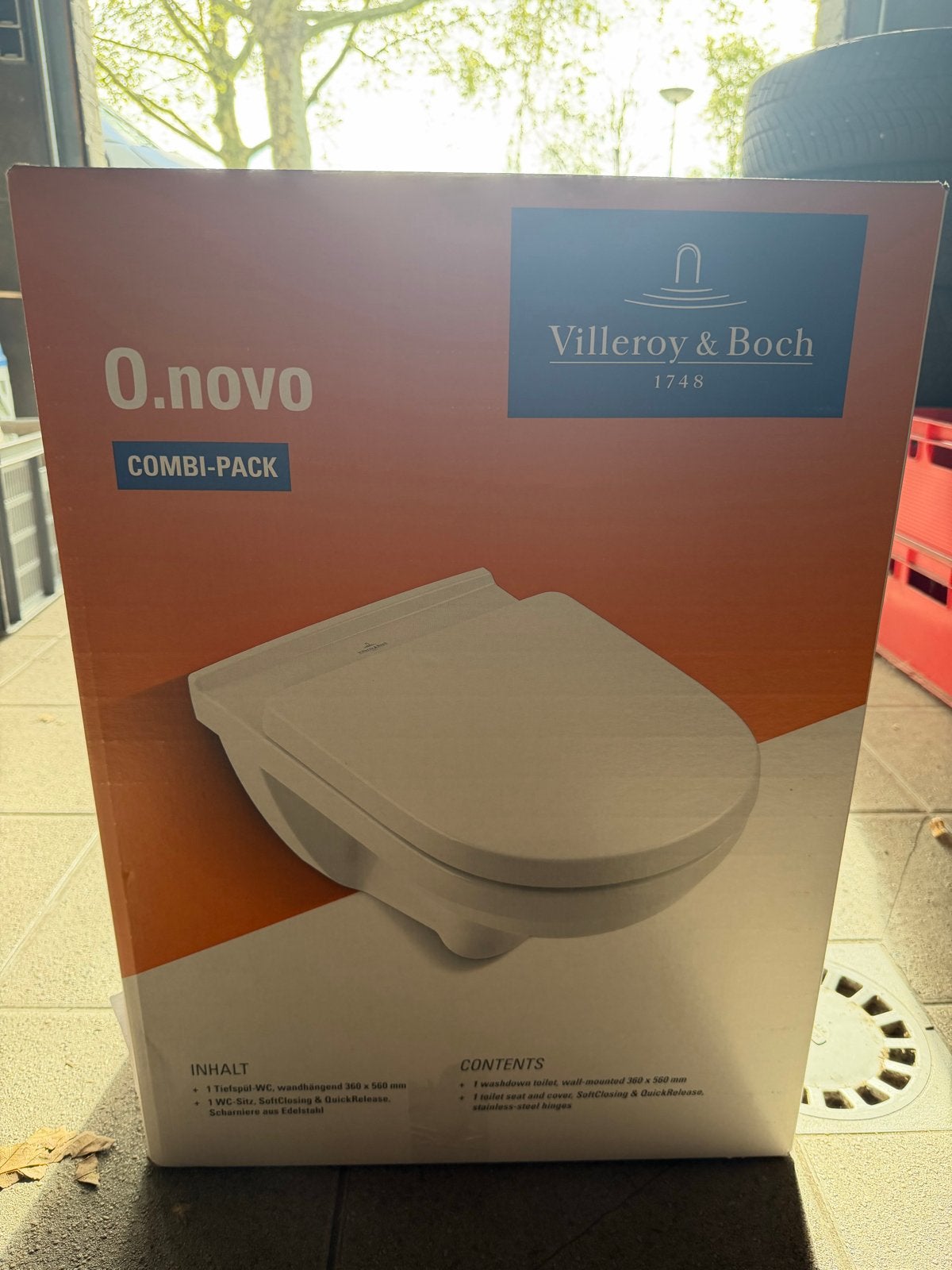Villeroy & Boch O.novo Combi-Pack Toilet met Geberit, Ophalen, Nieuw, Toilet