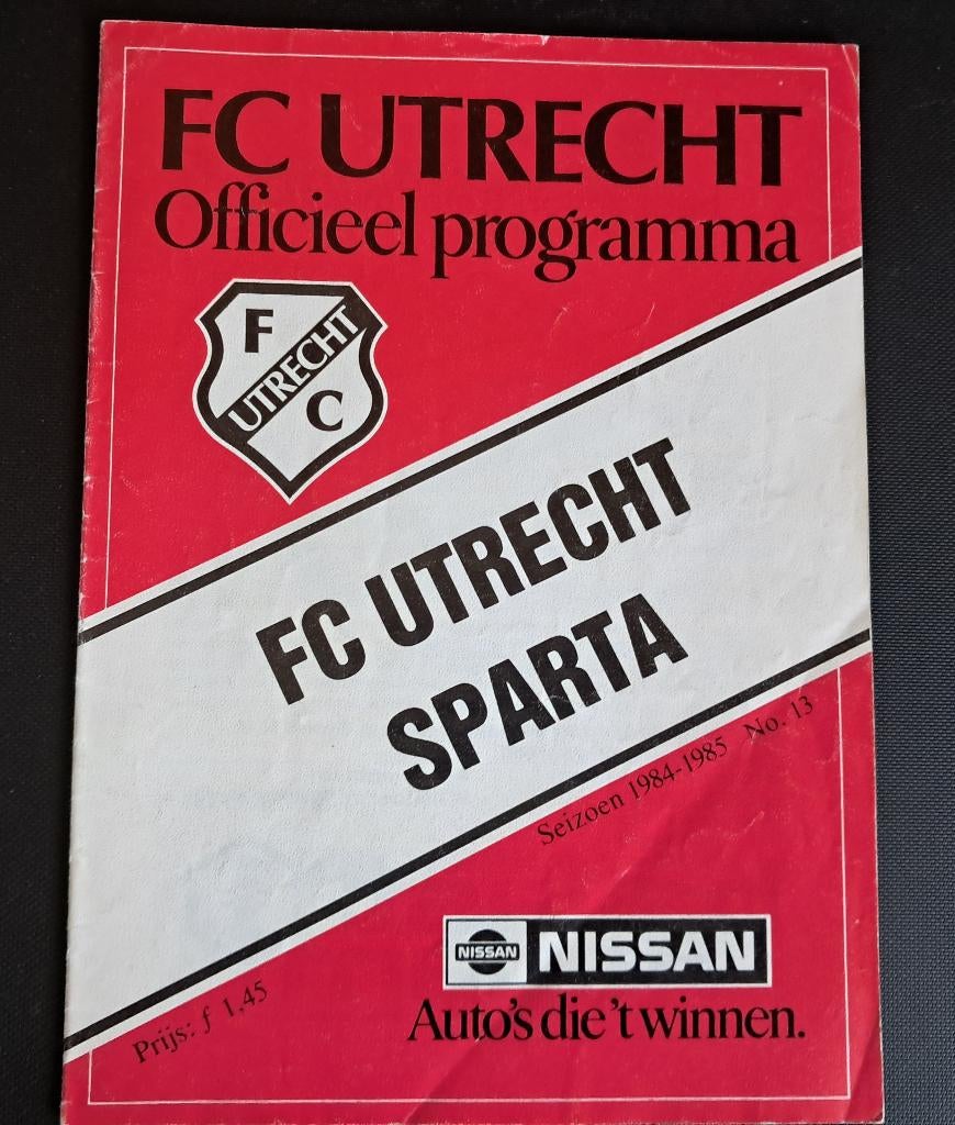 FC Ytrecht - Sparta 1984/1985, Ophalen of Verzenden, Zo goed als nieuw, F.C. Utrecht, Boek of Tijdschrift