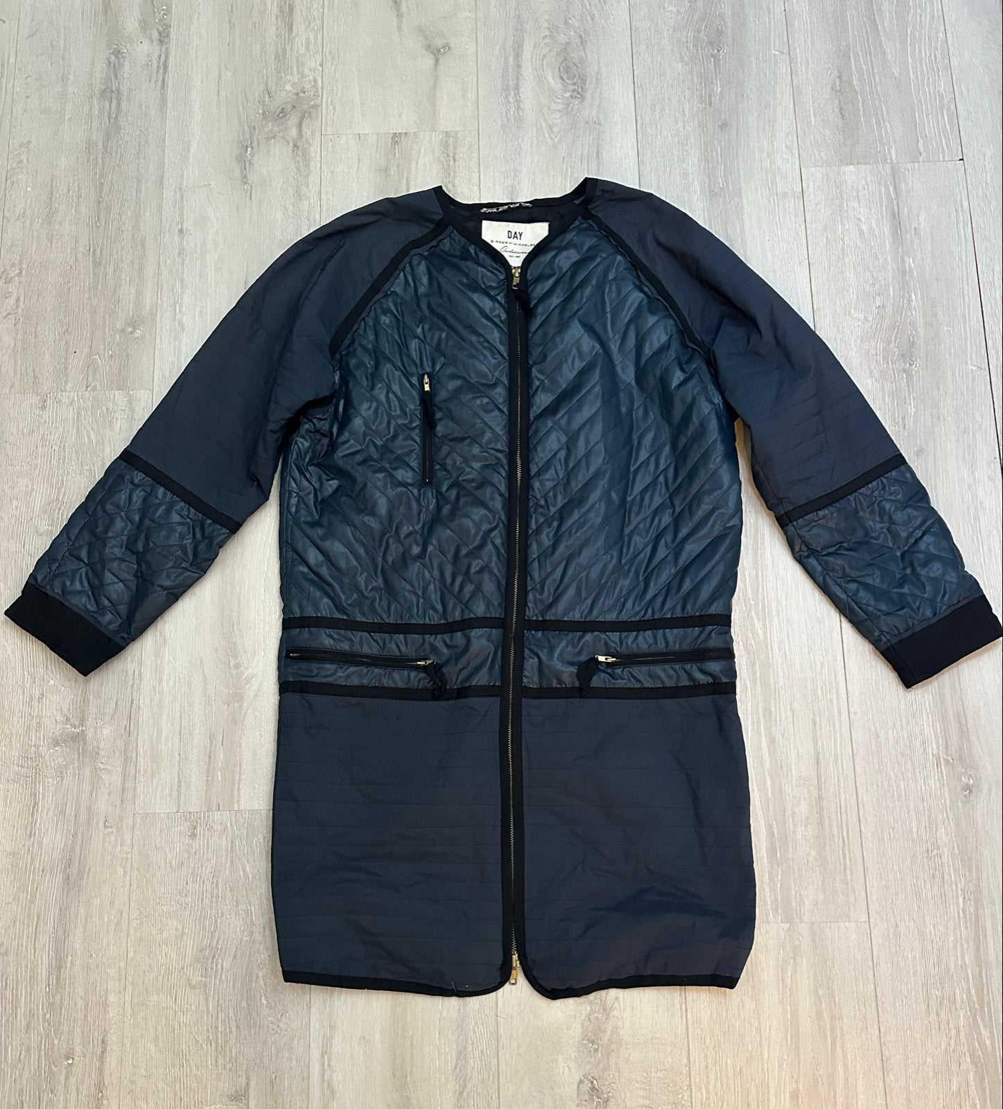 DAY Birger et Mikkelsen gewatteerde jas Maat 36 (S), Ophalen of Verzenden, Zo goed als nieuw, Maat 36 (S), Blauw