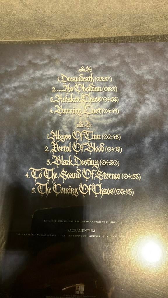 Sacramentum.  The Coming Of Chaos, Cd's en Dvd's, 2020 tot heden, Ophalen of Verzenden, 12 inch, Inclusief binnenhoes
