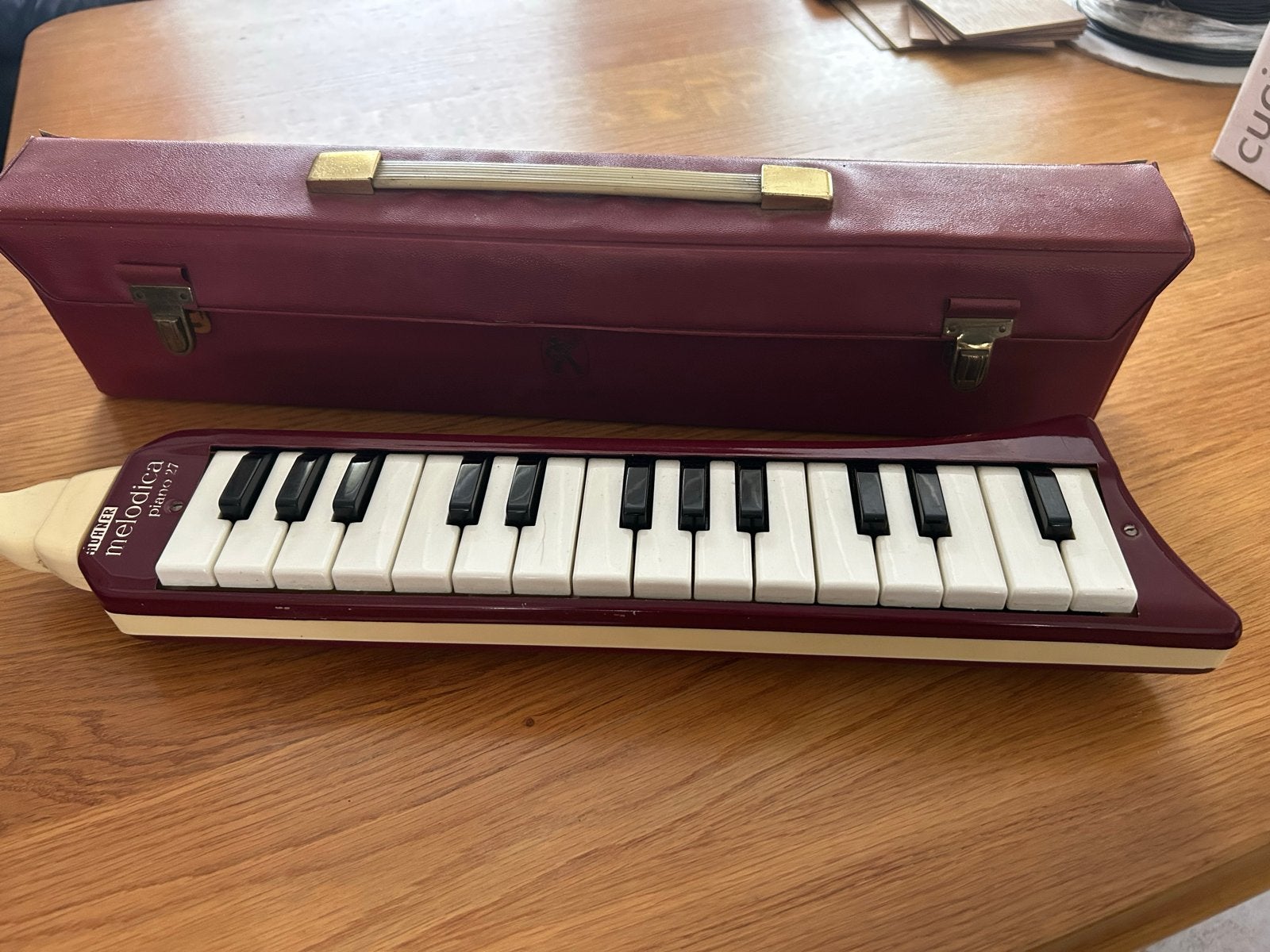 Hohner Melodica Piano 27 met koffer, Ophalen of Verzenden, Gebruikt, Houtblazer, Met koffer of draagtas