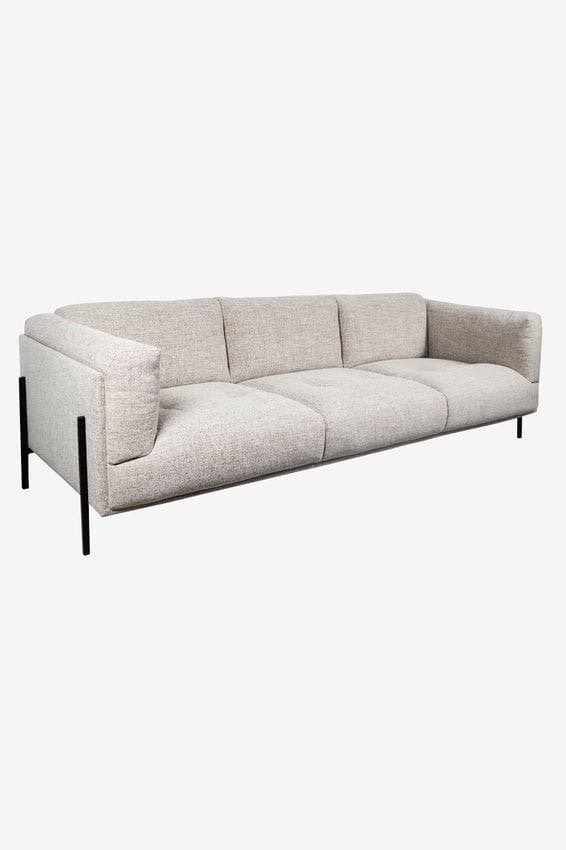 Duke 3-zits bank Sissy-Boy - Taft Natural 01+Hocker, Huis en Inrichting, Ophalen, 125 cm of meer, 75 tot 100 cm, Zo goed als nieuw