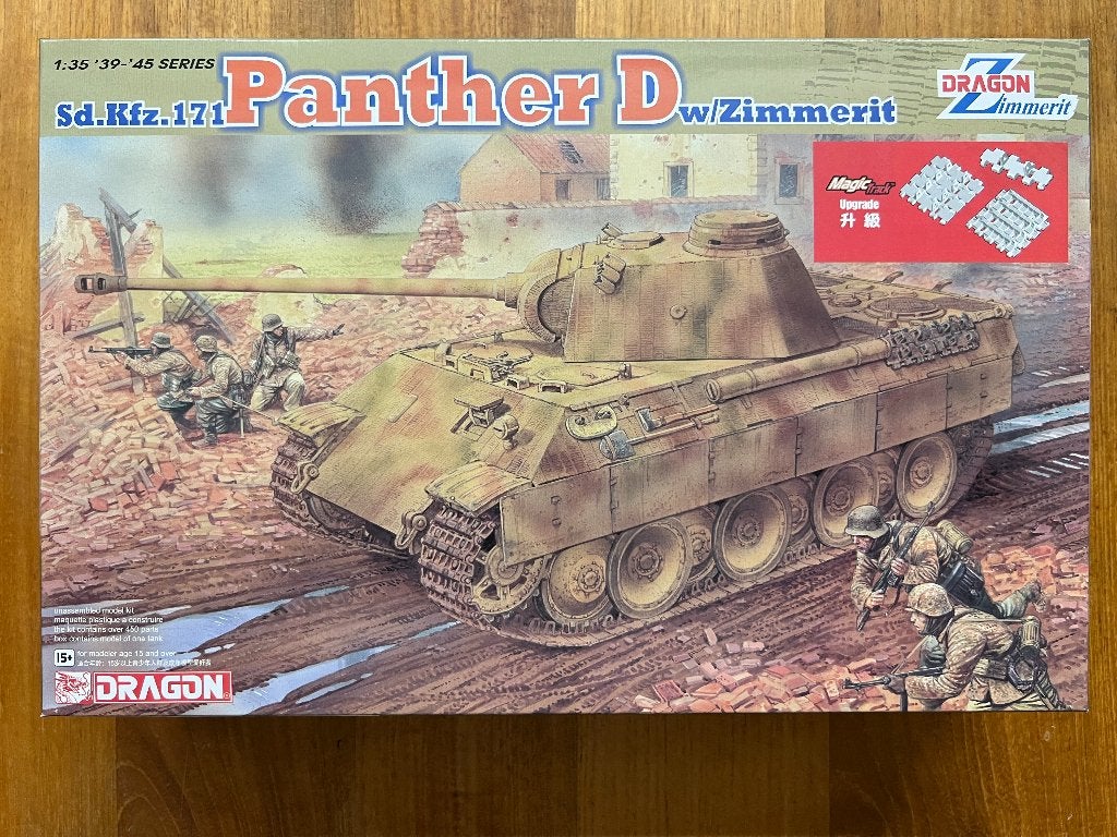 Dragon Panther D met Zimmerit 1:35 bouwpakket – 6428, Overige merken, Tank, 1:32 tot 1:50, Nieuw