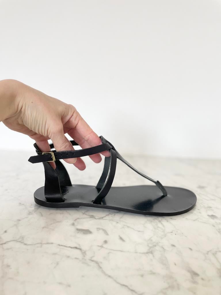 Atp atelier leren sandaaltjes, maat 37, nieuw, np €330, Zwart, Zo goed als nieuw, Sandalen of Muiltjes, Ophalen of Verzenden