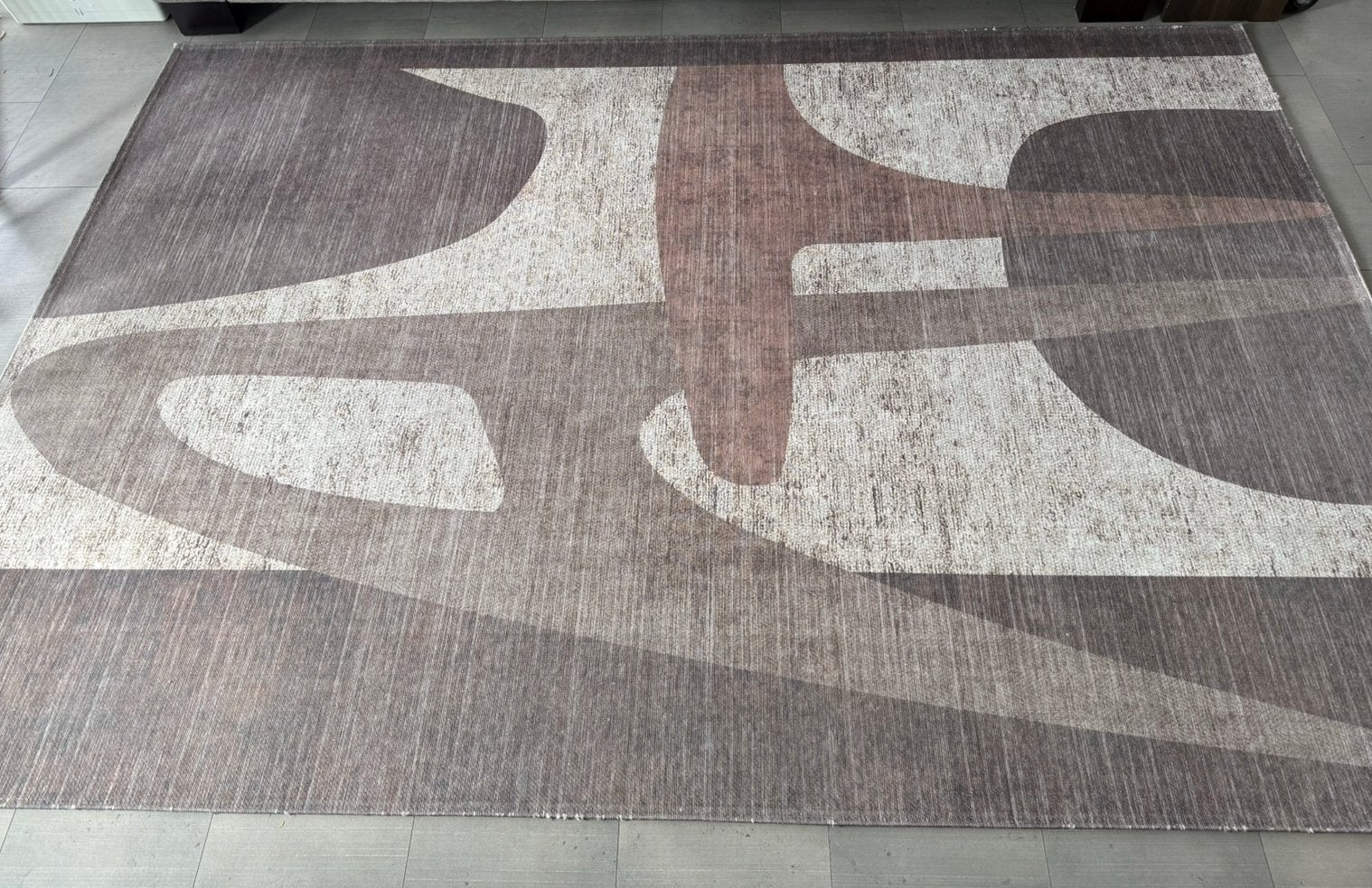 Vloerkleed Loods 5 – 200 x 290 cm, Ophalen, Beige, 150 tot 200 cm, 200 cm of meer