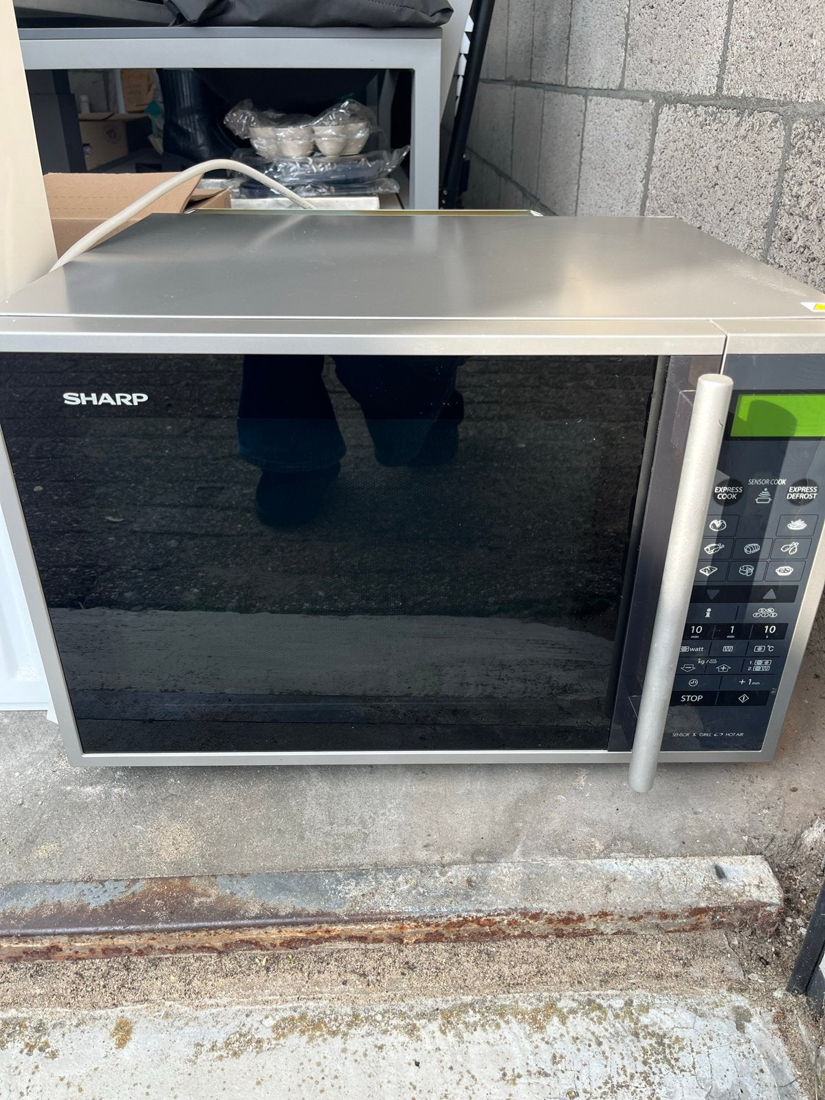 Sharp R-961INW Combi-oven: Magnetron, Oven & Grill, Witgoed en Apparatuur, Ophalen, Gebruikt, Hete lucht, Combi-oven
