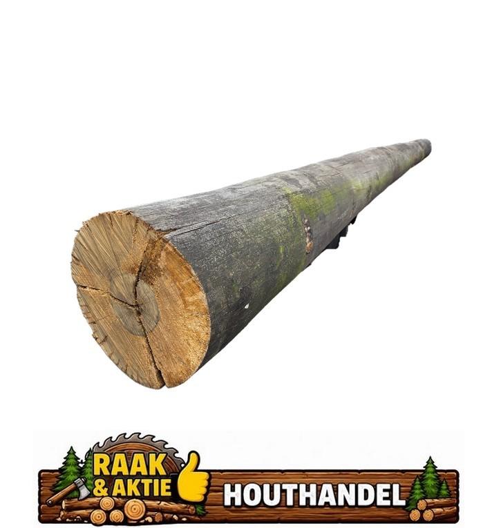 Hardhouten ronde paal 7.50 meter lang - nr: HB432, Ophalen, 250 cm of meer, Palen