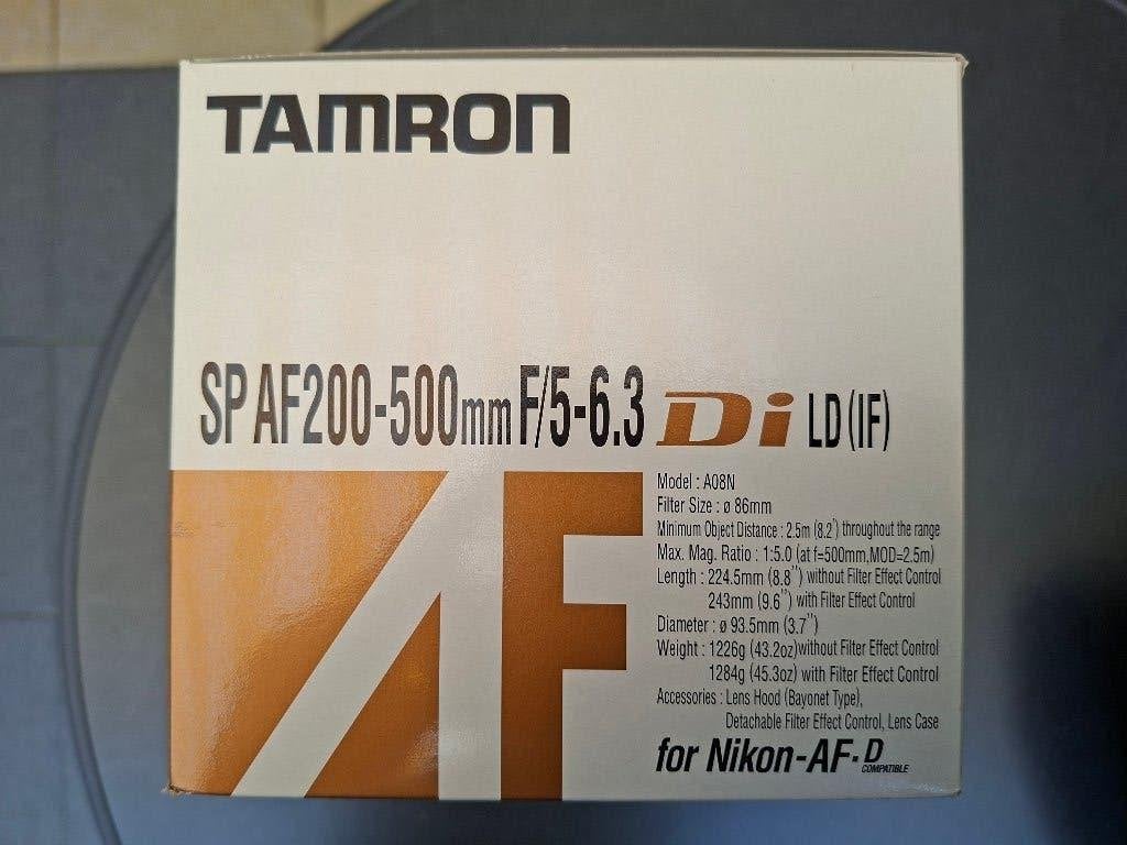 Tamron autofocus telelens 200-500mm F/5-6.3, Nieuw, 500 mm, Statiefgondel, Telelens