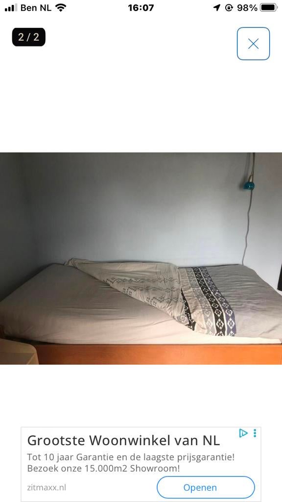 Senioren bed, Ophalen, Verstelbaar, 90 cm, Eenpersoons