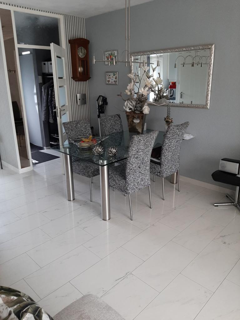 Glazen eet-en salontafel, Ophalen of Verzenden, 75 m² of meer, Laminaat