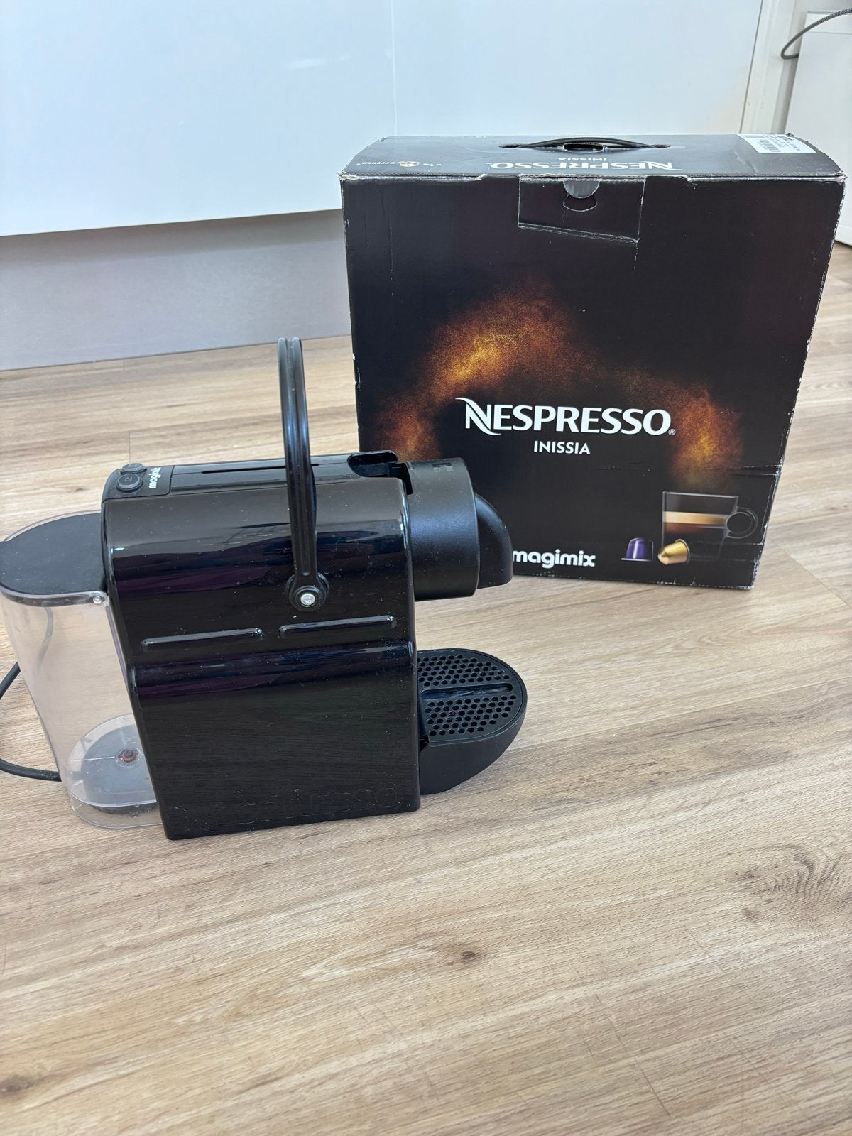 Nespresso Inissia Magimix - Zwart koffiezetapparaat, Ophalen, Gebruikt, Espresso apparaat, 1 kopje