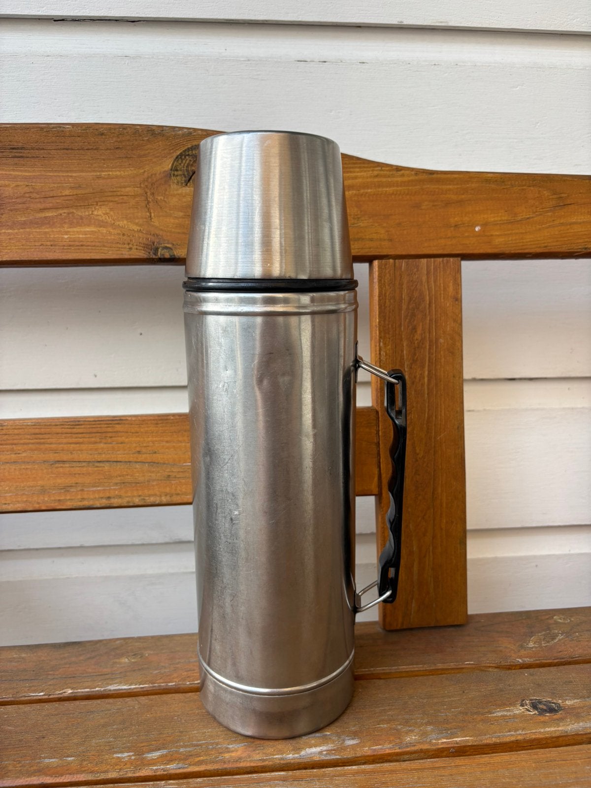 Vintage RVS koud / warm thermoskan, Ophalen of Verzenden