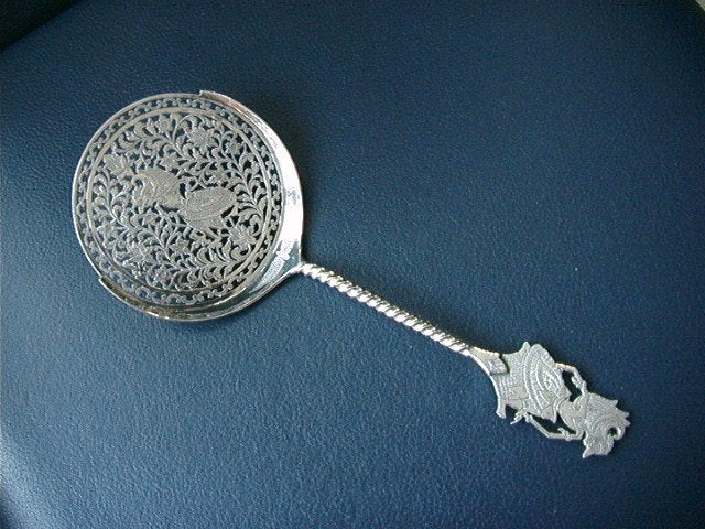 Grote zilveren schep, pastei, spiegelei schep, Indonesië, Verzenden, Zilver