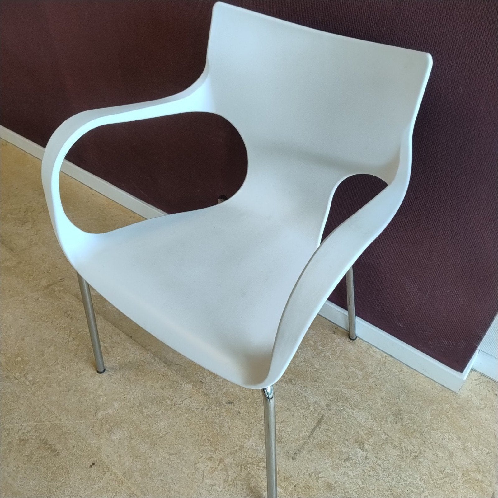 Design stoel/kantoorstoel Lyon (8 stuks) - Stapelbaar, Ophalen, Nieuw, Wit, Kunststof