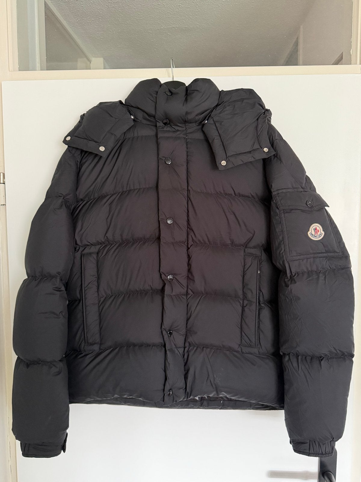 Moncler Puffer Jacket Zwart - Maat 3 (M/L), Ophalen of Verzenden, Zo goed als nieuw, Maat 48/50 (M), Zwart