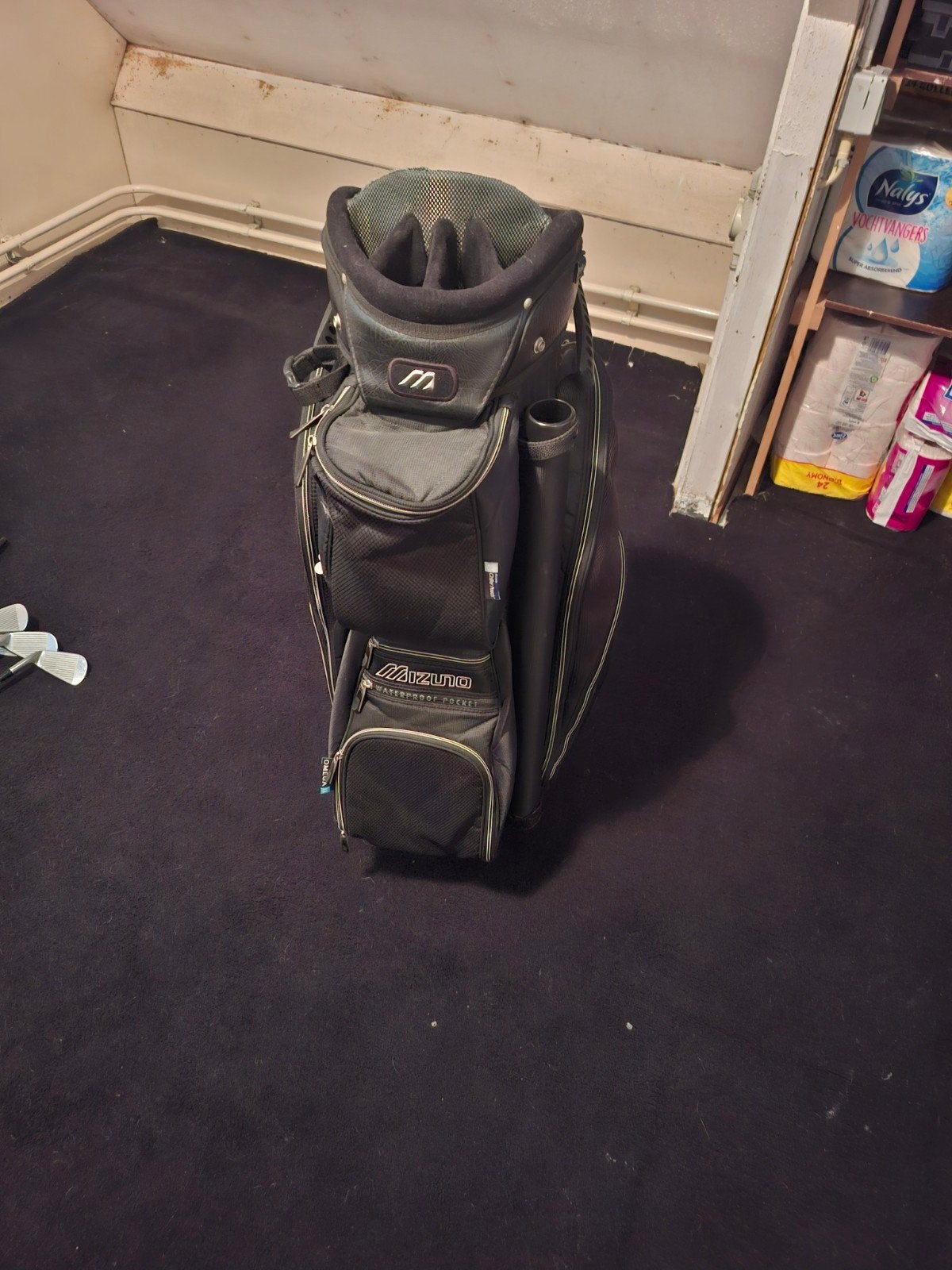 Mizuno golfset met tas, clubs, paraplu en regenbroek, Ophalen, Gebruikt, Tas, Mizuno