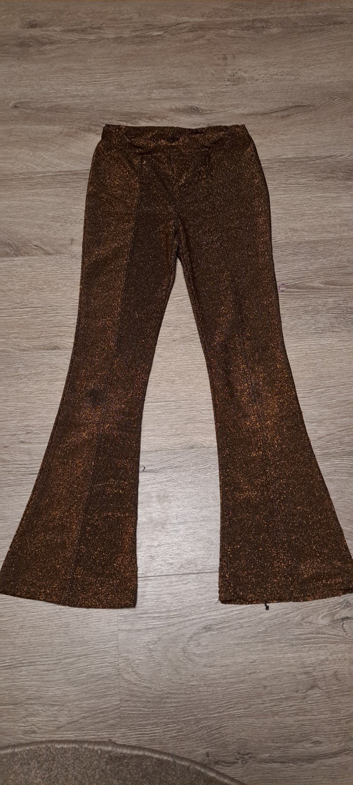 Gouden glitter broek, Kleding | Dames, Ophalen of Verzenden, Zo goed als nieuw, Maat 34 (XS) of kleiner, Lang