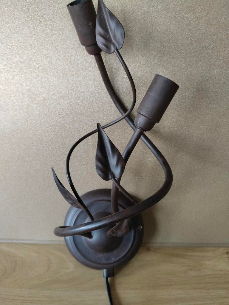 METALEN LAMP MET BLADEREN*KWANTUM, Verzenden, Zo goed als nieuw, Metaal