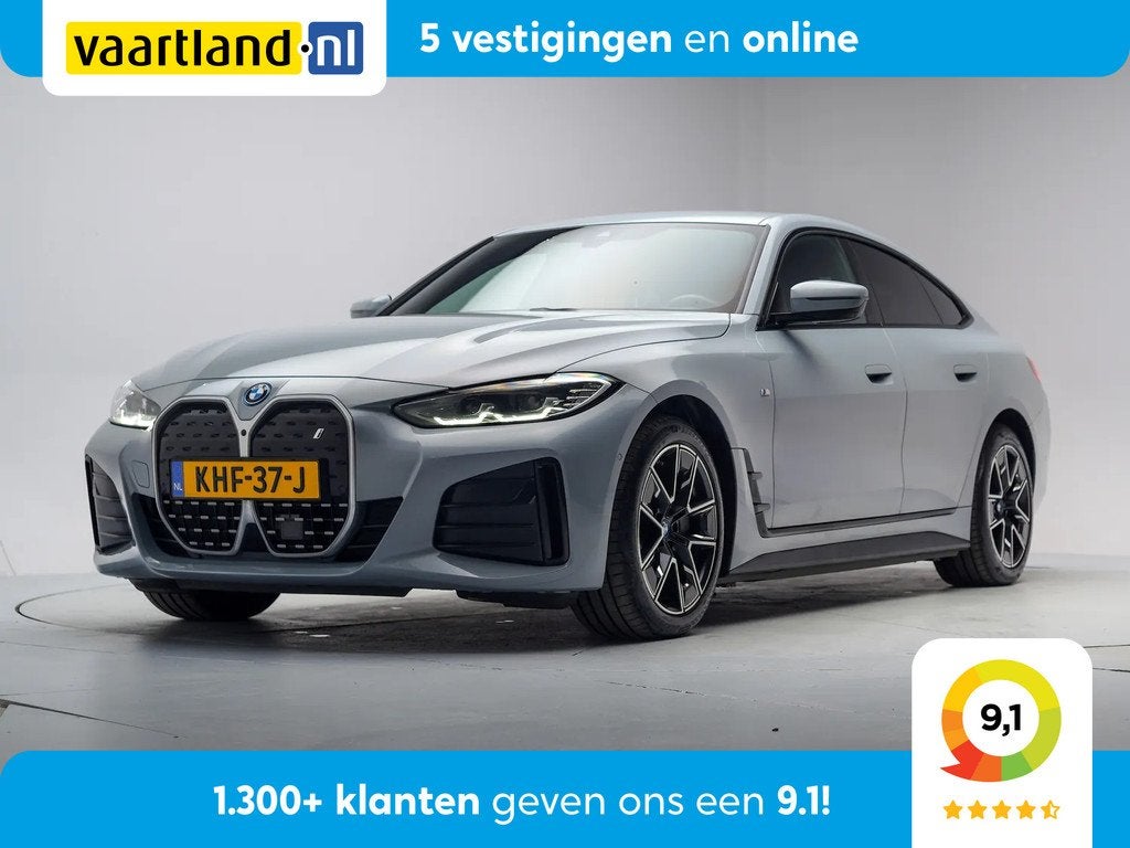 BMW i4 eDrive40 M Sport shadow 84 kWh 3-Fase [ Leder Stoelve, Auto's, BMW, Automatische klimaatregeling, 0 cilinders, Gebruikt