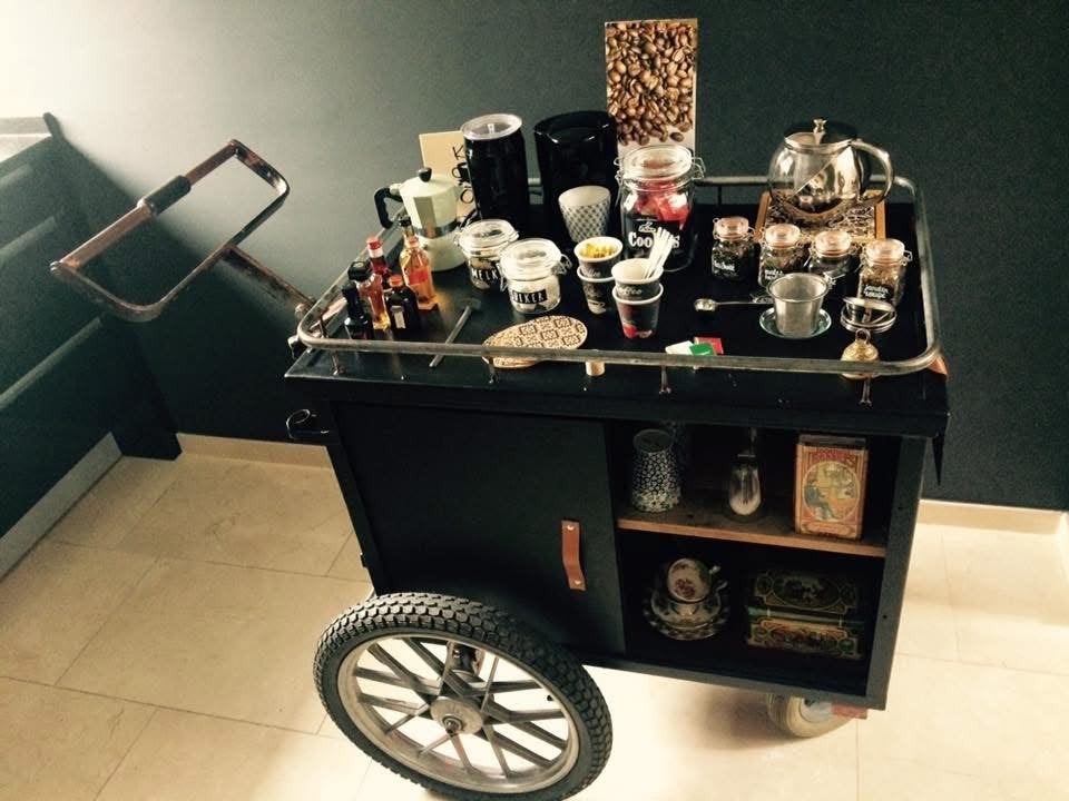 Unieke mobiele post/koffiebar op wielen (zonder accessoires), Huis en Inrichting, Ophalen, Gebruikt