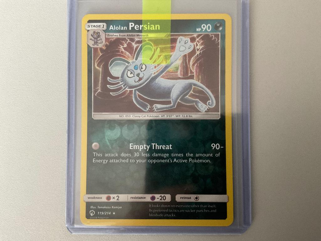 Alolan Persian - SM - Lost Thunder - 119/214 (Reverse Holo), Verzenden, Zo goed als nieuw, Losse kaart